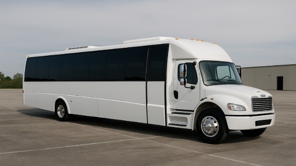 Exterior of Charter Bus Company Apex's 15 Passenger Minibus in Apex