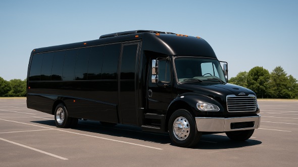 Exterior of Charter Bus Company Apex's 18 Passenger Minibus in Apex