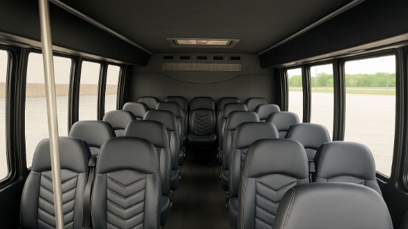 Interior of Charter Bus Company Apex's 18 Passenger Minibus in Apex
