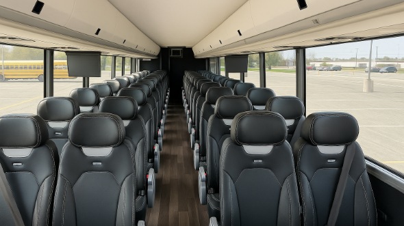 Interior of Charter Bus Company Apex's 20 Passenger Mini bus in Apex