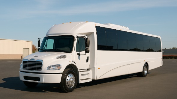 Exterior of Charter Bus Company Apex's 35 Passenger Minibus in Apex