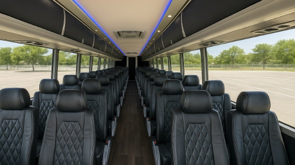 apex 55 passenger charter bus inside