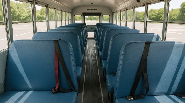 Interior of Charter Bus Company Apex's School Bus in Apex